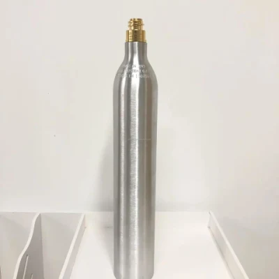 Cilindro portátil de refrigerante de CO2 de alumínio com certificação TUV Tped 0,6L 425g para bebidas